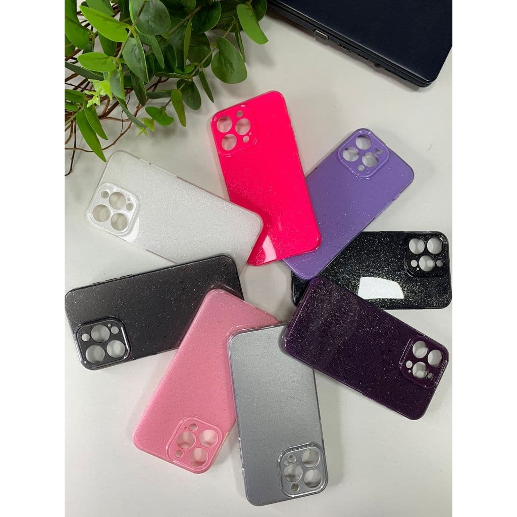 Capa Capinha de Celular Silicone com Glitter Samsung A02/A02S/A03S/A03 CORE/A04/A04 E/A06/A10/A10S/A11/A12/A13 4G/A56