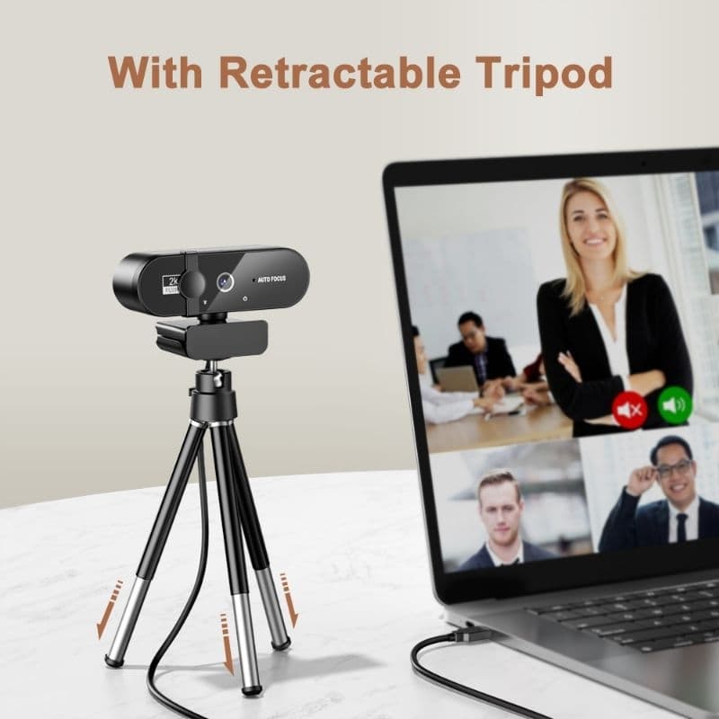 Mini webcam câmera 2k full hd com microfone 30fps usb foco automático para PC ou conteúdo adult.