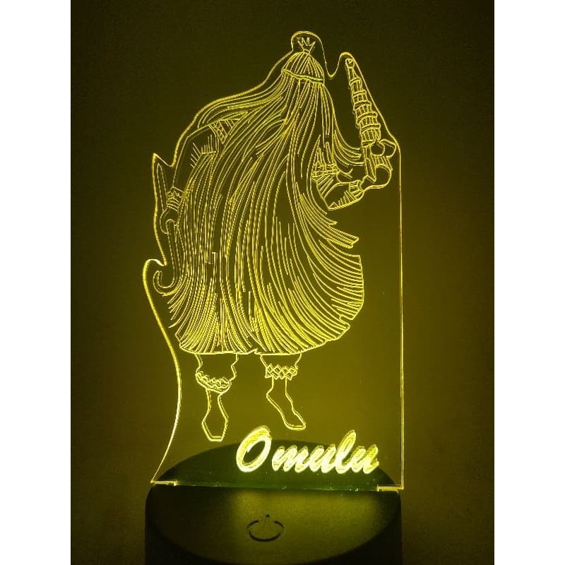 Luminária led Omulu Obaluaê super led RGB 16 cores com controle remoto