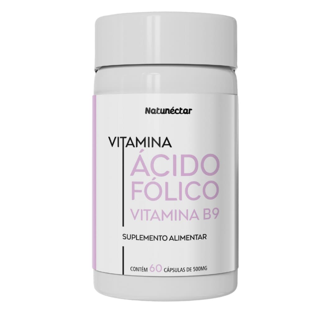 Ácido Fólico Vitamina B9 500mg - Essencial para Saúde,Imunidade e Gravidez Saudável
