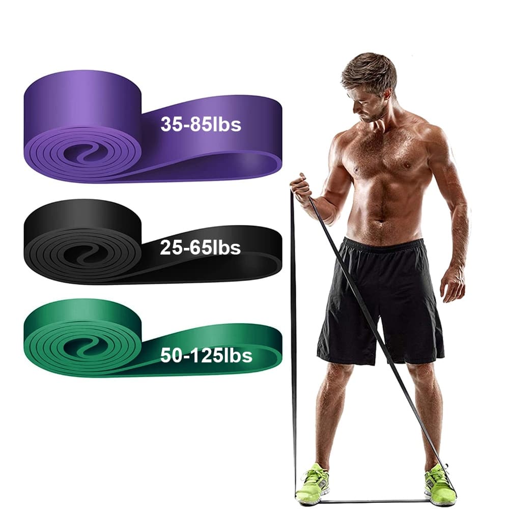 Kit 3 Super Band Elástico Borracha Crossfit Forte Academia Treino Musculação Fortalecimento Pilates Yoga