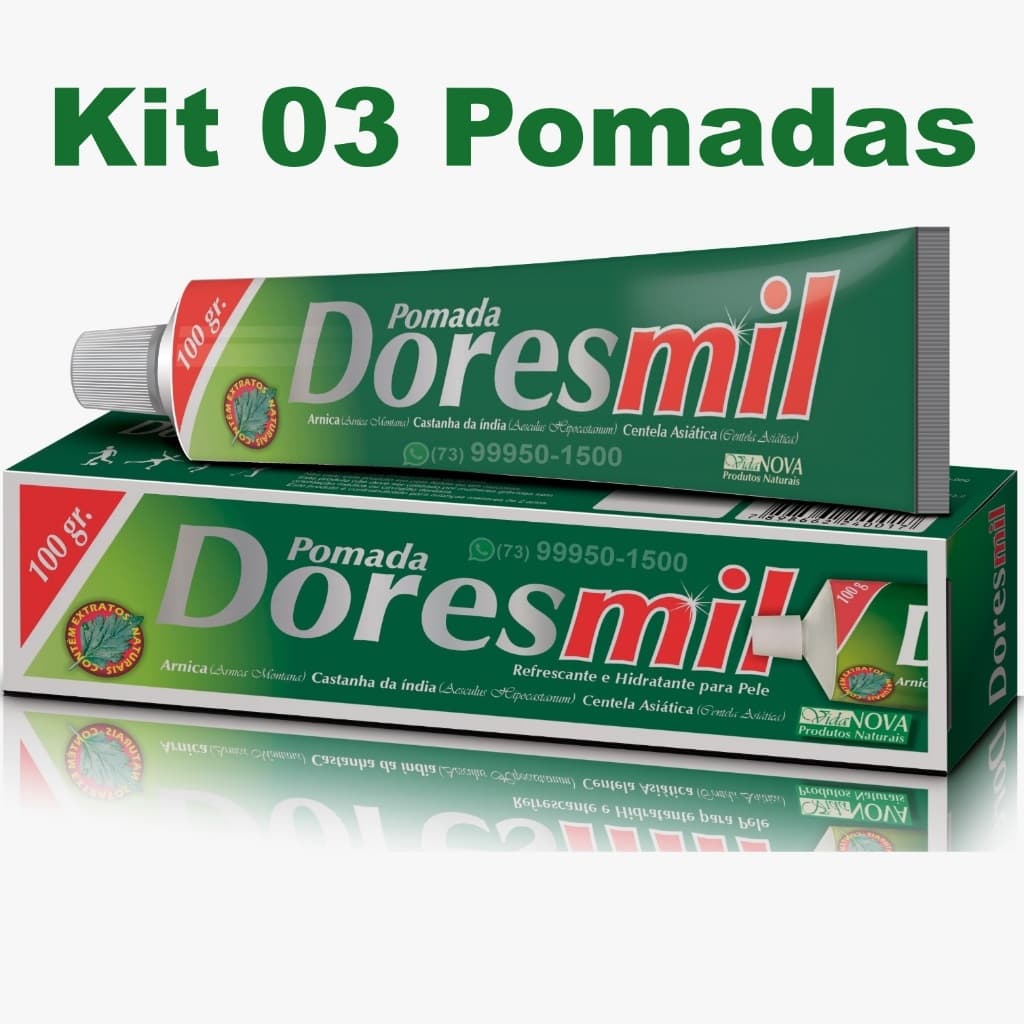 Kit com 03 Pomadas DORESMIL