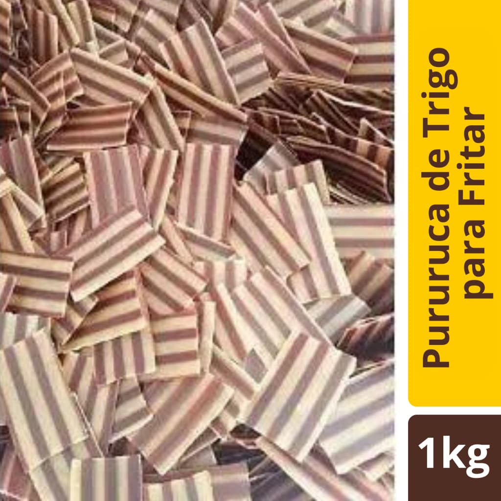 Pururuca de Trigo Para Fritar Listrada Crua 1kg Pellet de Trigo Para Fritar Salgadinho de Bacon + Tempero de Bacon