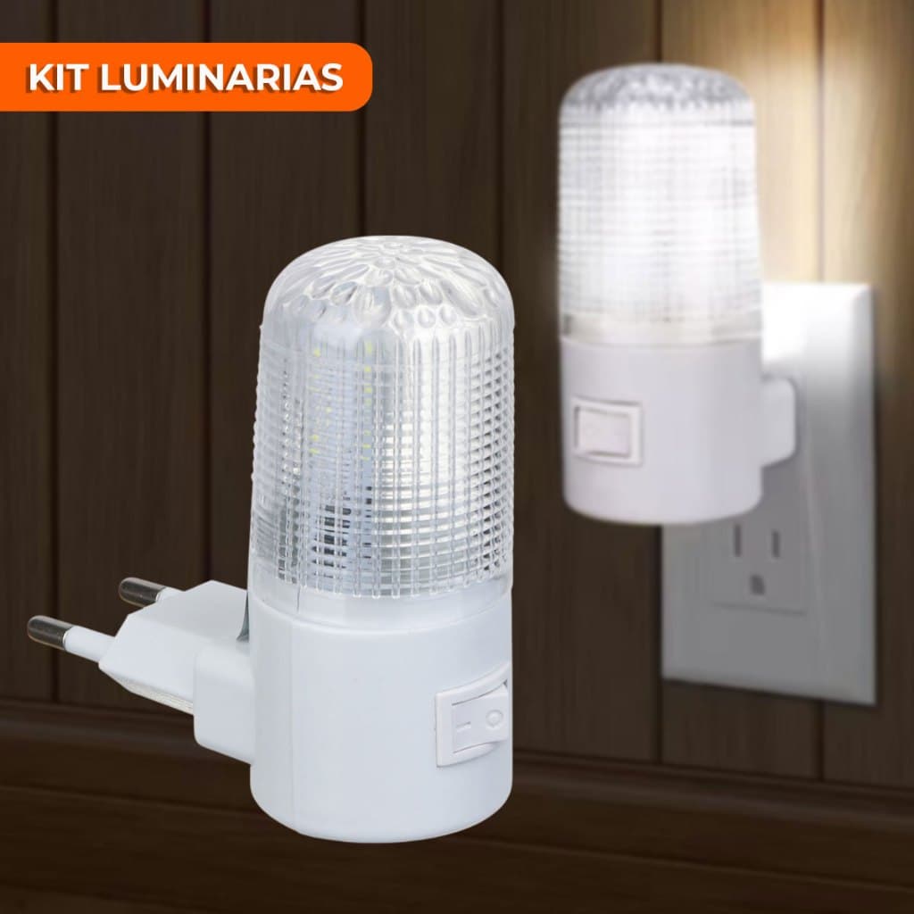 LUMINÁRIA ABAJUR  LUZ NOTURNA LED TOMADA BIVOLT