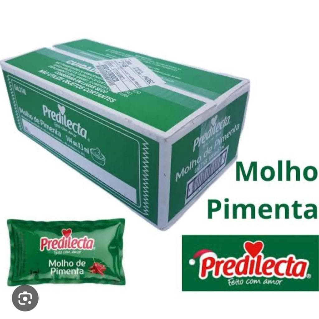 144 UNIDADES PREDILECTA MOLHO DE PIMENTA SACHE 3ML