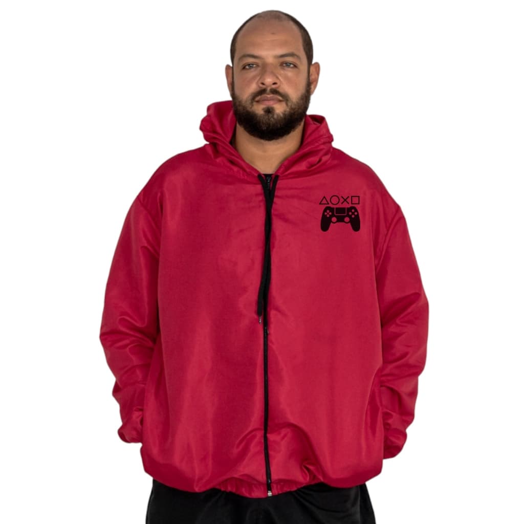 Corta Vento Plus Size G1 A G10 Jogos Jaqueta Gamer Botões Controle Video Game
