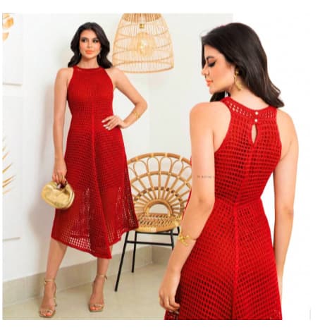 Vestido Longo Vestido Feminino Tricot Rendado Com Forro Tricô Vestido Festa Vestido Elegante Natal Gestante