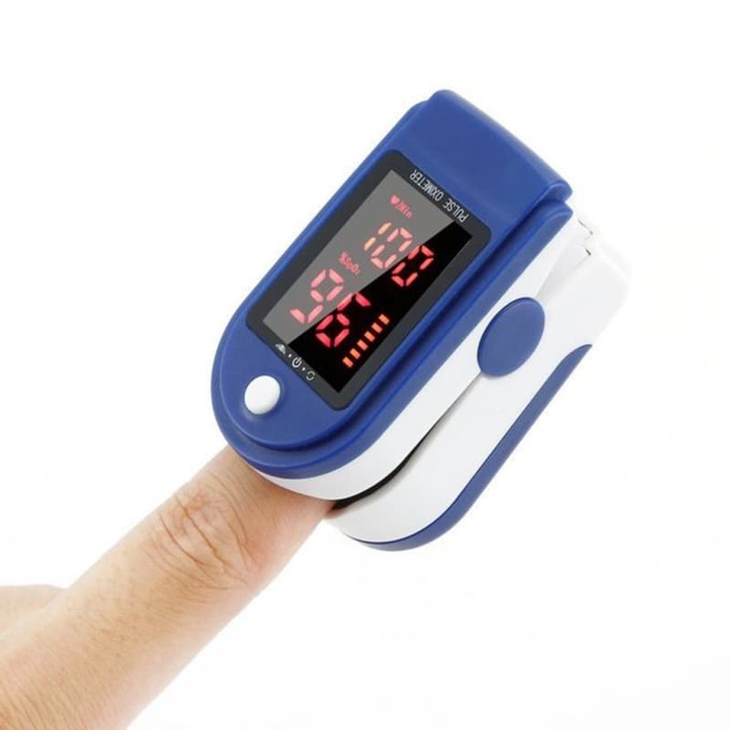 Oxímetro para Pulso de Dedo Medidor Saturação Oxigênio Azul JZK-302
