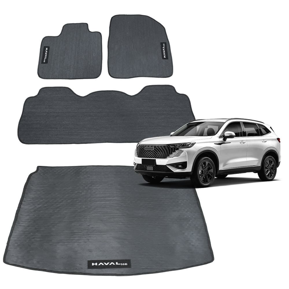Tapete para Haval H6 2023 2024 2025 com Porta Malas Borracha Automotivo Impermeável Bordado