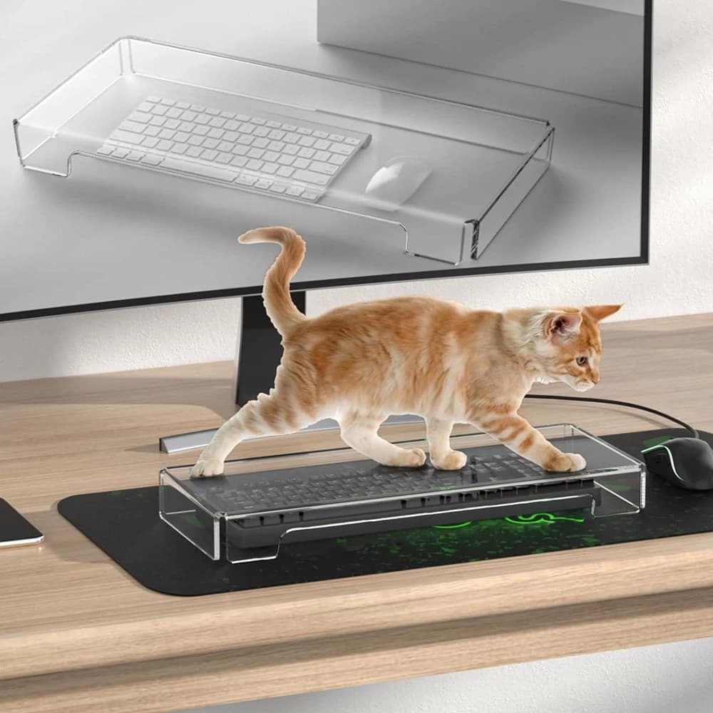 Proteção Acrílico para Teclado  Mouse Computador Gamer Protetor Notebook Pet