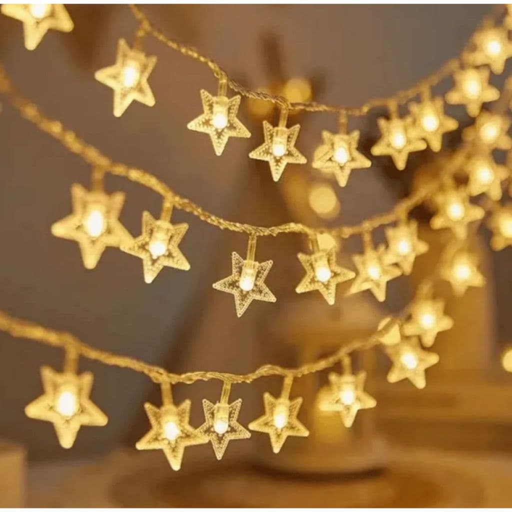 Cordão Varal Fio De Luz 10 Estrelas/Cordão de Led luminária/luminária de Estrelas led/Decoração
