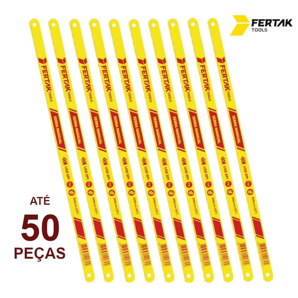 Kit Lâminas de Arco de Serra Serrinha 30cm 12 pol. Fertak