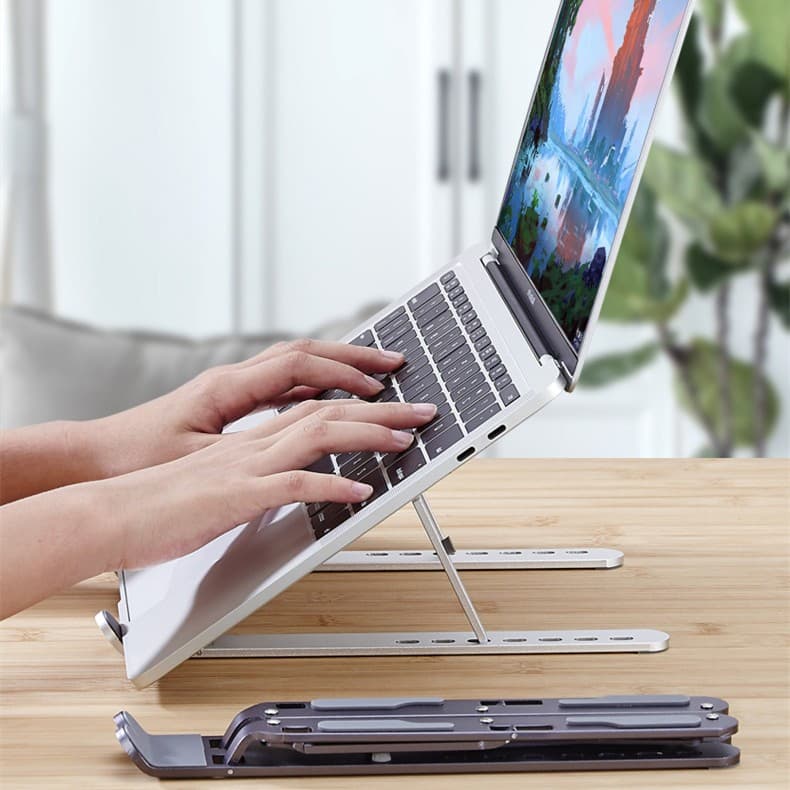 3 kits Suporte Apoio De Notebook Laptop Compacto Articulado Home Office / Suporte Notebook / Porta Notebook Preto