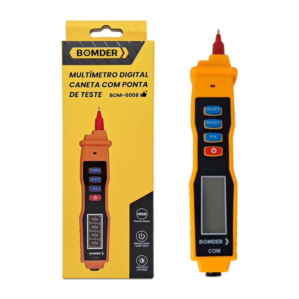 Multimetro Digital Caneta Tela LCD + Alarme Sonoro Multimetro Caneta Digital Compacto e Pratico