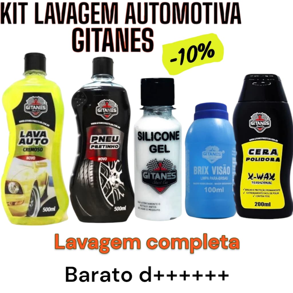KIT LAVA CARRO /MOTO COMPLETO PROMOÇAO 5 ITENS