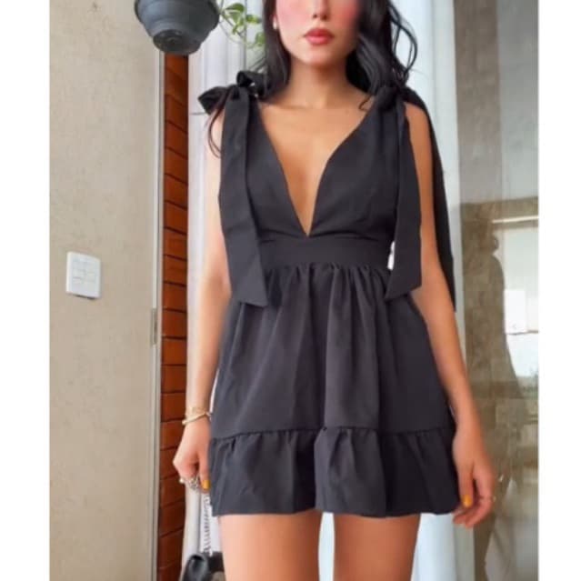 Vestido Laço Verão Feminino / Vestido Feminino / Vestido Curto Elegante