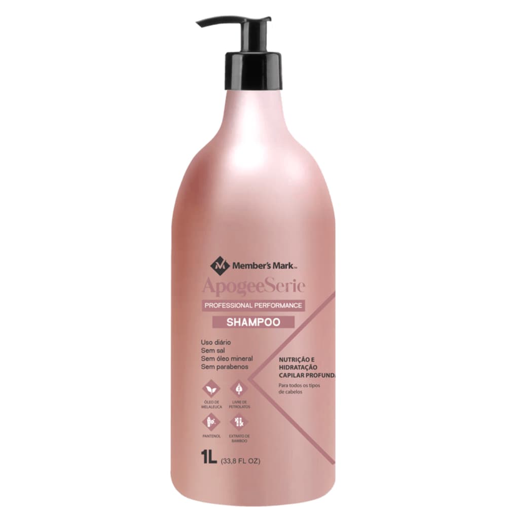 Shampoo Profissional Hidratante Apogee Serie Member's Mark 1l