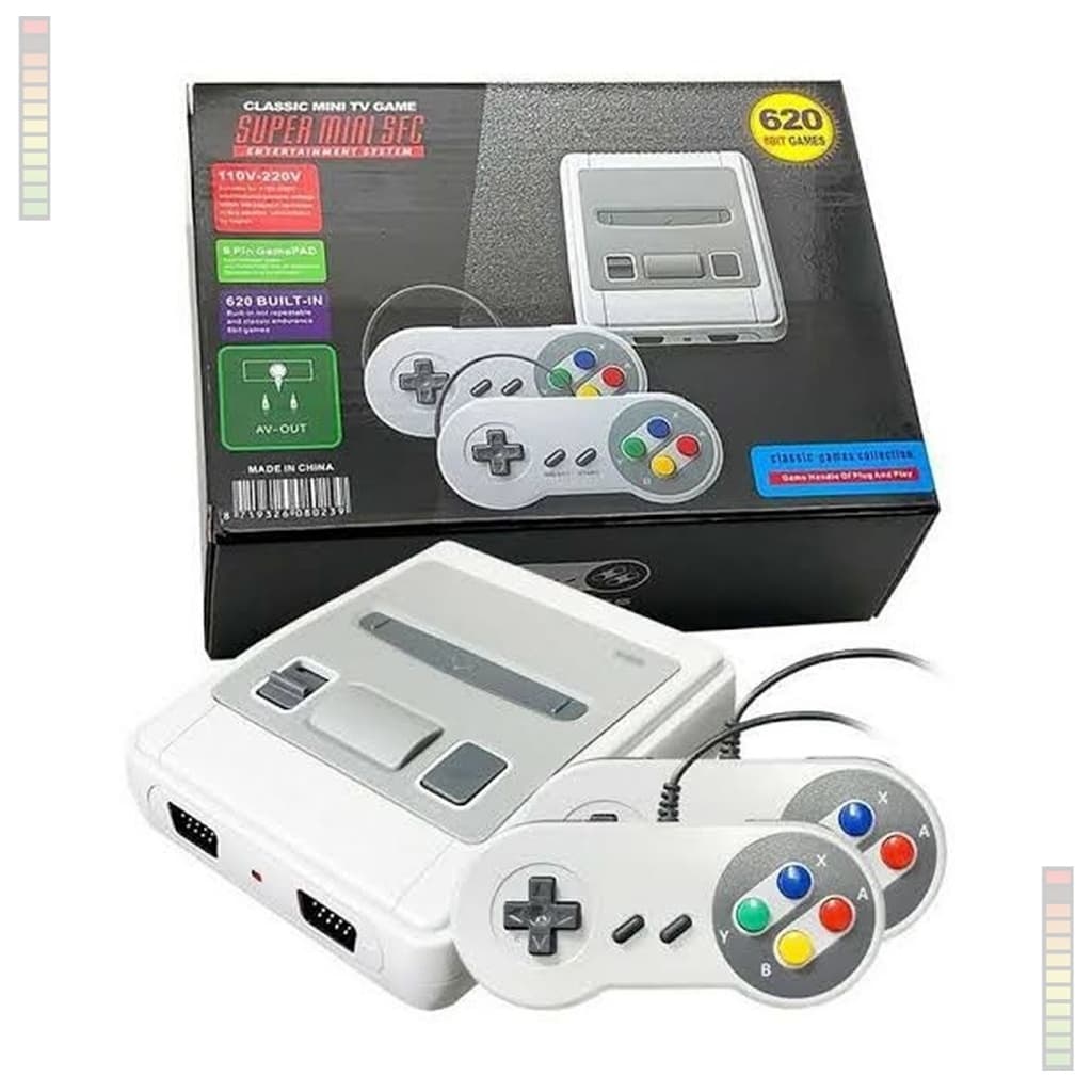 Mini Video Game Console Retro 620 em 1 Jogos Classicos 2 controles
