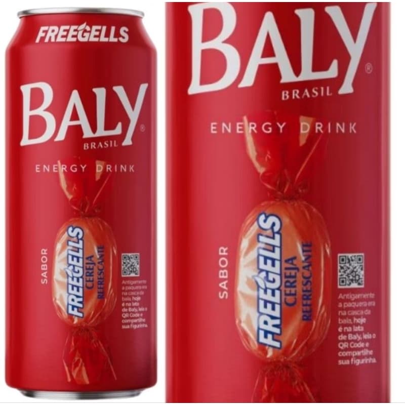 Latão Energético Baly Freegells, Cereja Refrescante (473ml lacrada)