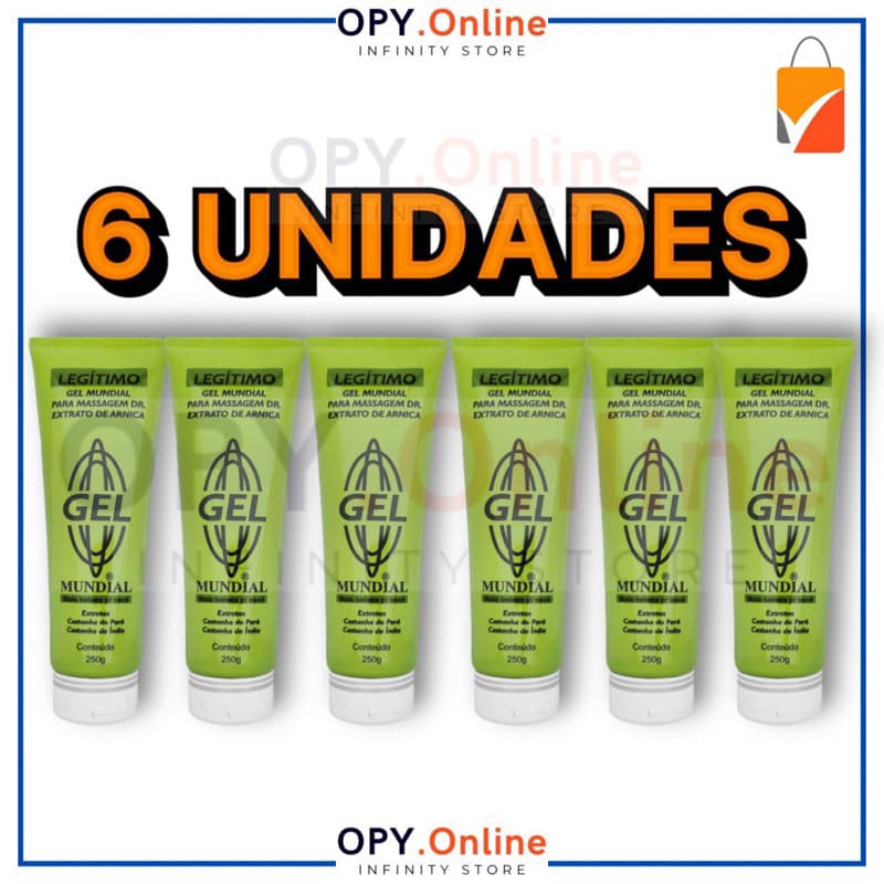 Kit Gel Mundial Com Arnica 250g - Kit com 6