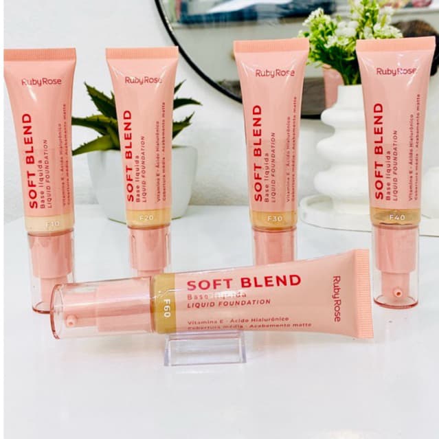 Base Líquida SOFT BLEND Ruby Rose  linha rosa