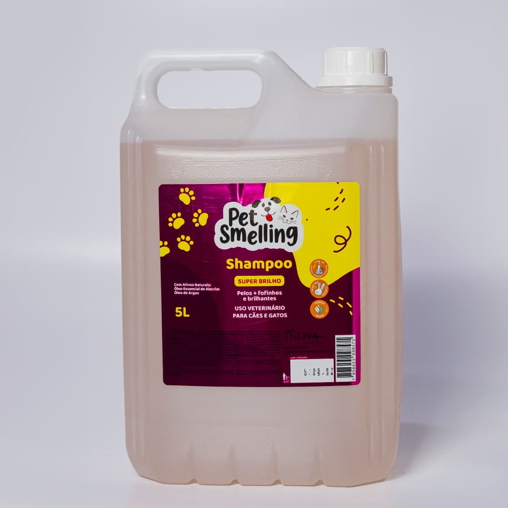Shampoo Super Brilho 5l - Para Cães E Gatos - Pet Shop - Galão De 5 Litros Economico