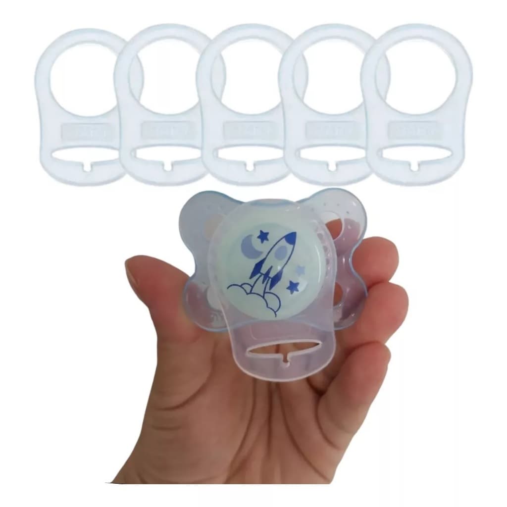 Anel de silicone argola adaptador para chupeta sem alça compatível com Mam NUk