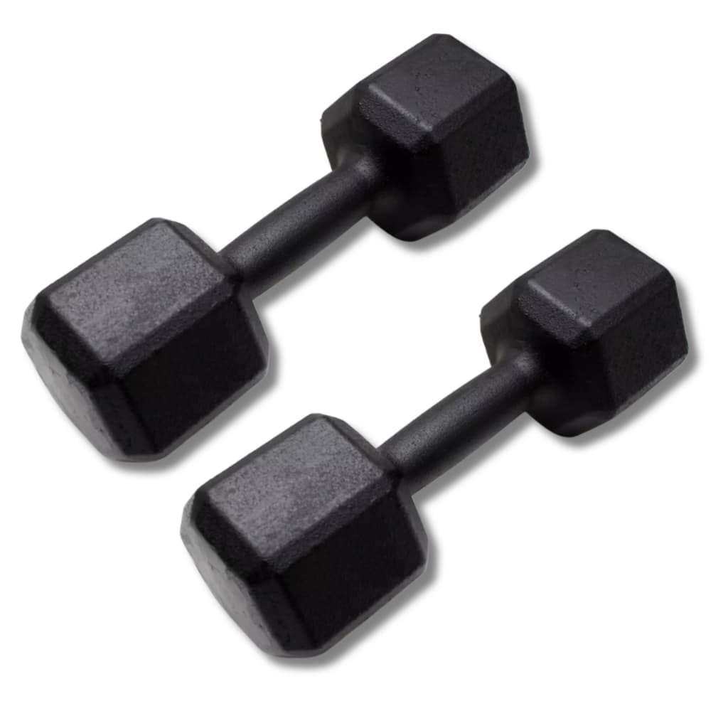 Par de Halter Sextavado Pintado 6 kg Treino em Casa Musculação Academia  Funcional Peso(2 UNIDADE)