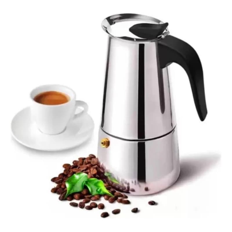 Cafeteira italiana inox expresso 9 xícaras 450ml luxo premium