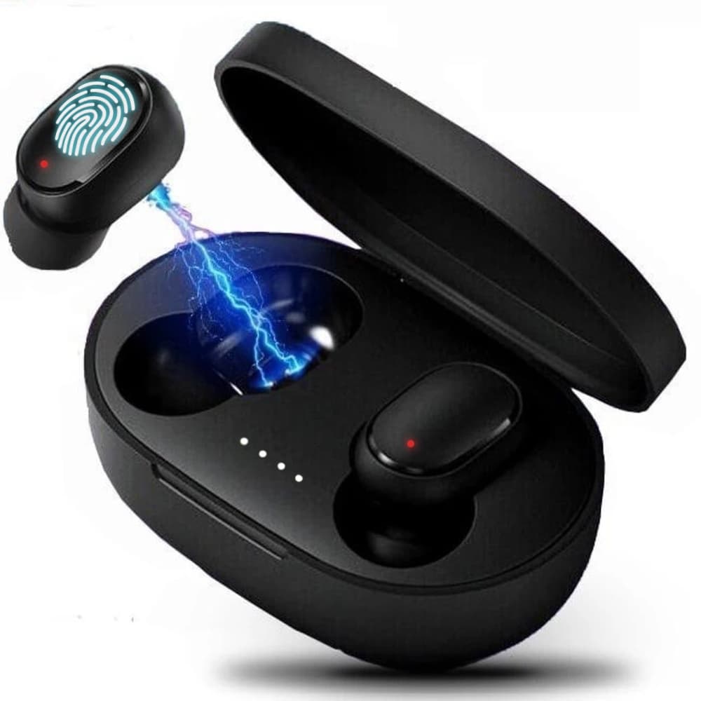 Fone De Ouvido Sem Fio RS-27 Bluetooth 5.3 Fone TWS Sport Estéreo Com Microfone e Luz Led Preto