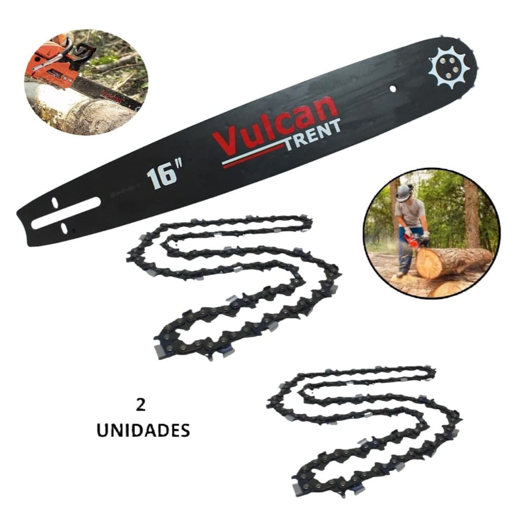 Kit Sabre 16 Polegadas P/ Motosserra + 02  Corrente 28 Dentes