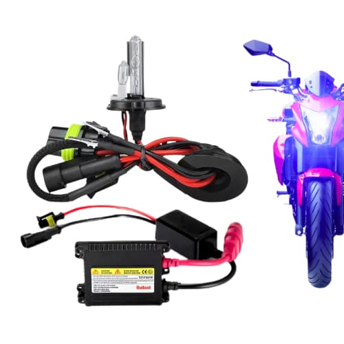 Kit Xenon 35w ou 55w Moto Slin Hid H4-2 8000K + Reator 12v Alto/baixo - Acessórios para moto e carro