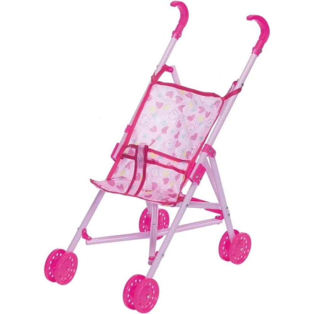 Carrinho de Boneca Bebe Brinquedo Infantil Passeio Rosa