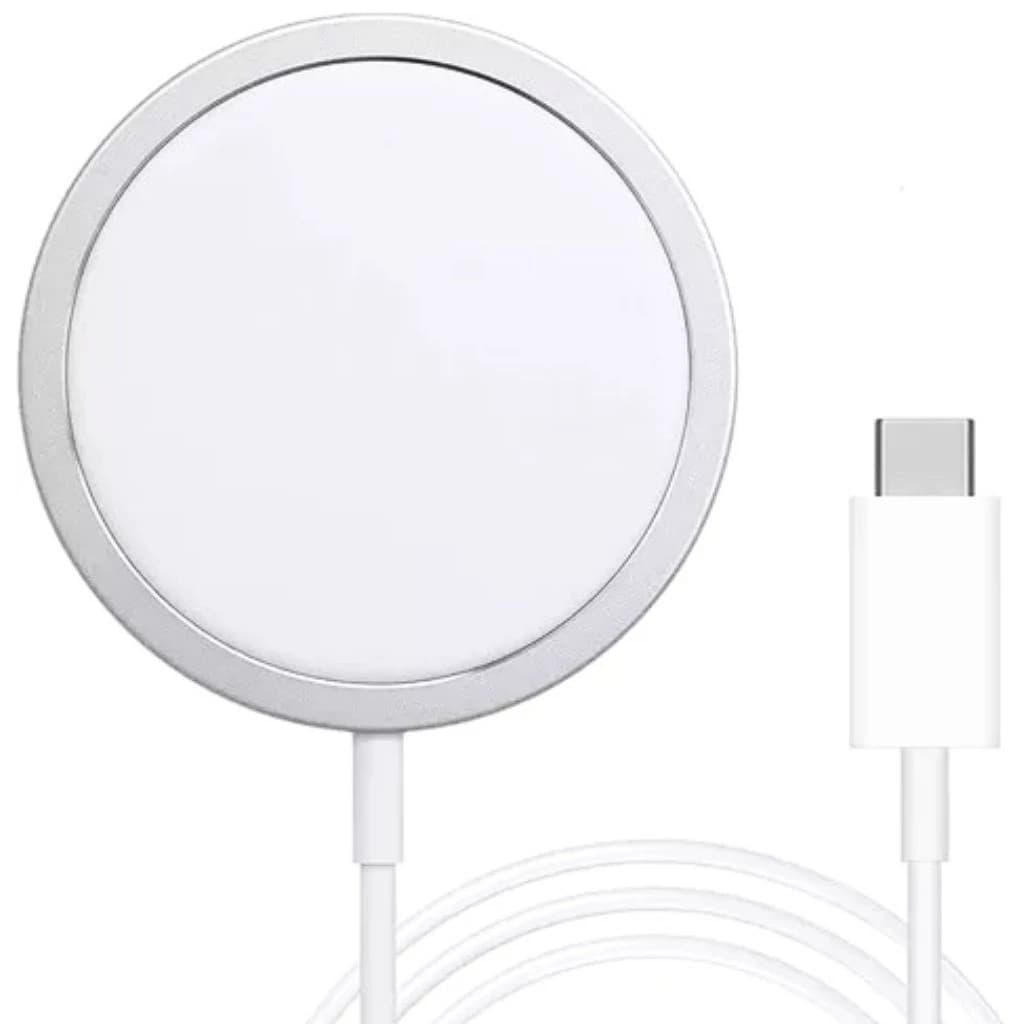 Carregador Magnético Cabo Indução Magsafe Para iPhone Tipo USB-C Type-C 15W Carrega Rápido Sem Fio