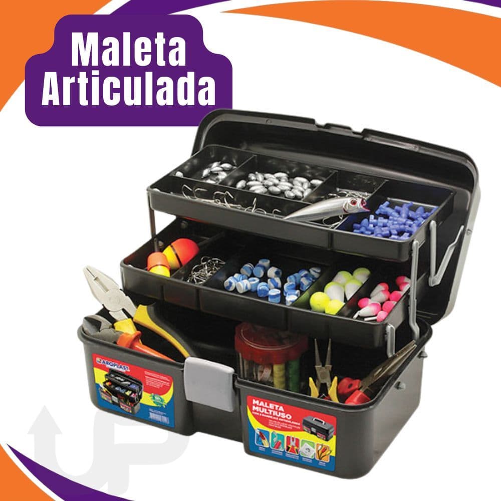 Maleta Organizadora com 2 Bandejas – Pesca e Ferramentas Multiuso