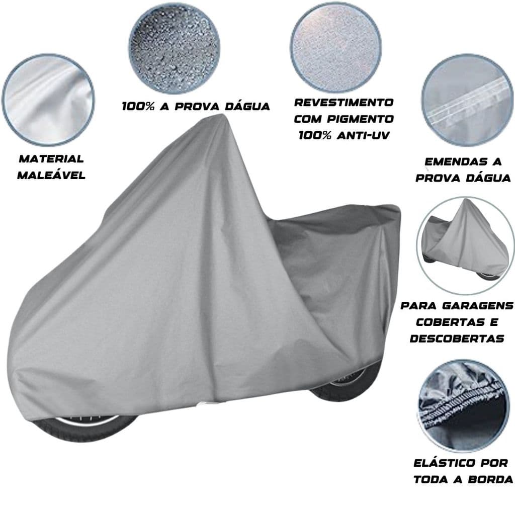 Capa Protetiva Cobrir Moto - Impermeável Bloqueia Raios UV Protege Moto