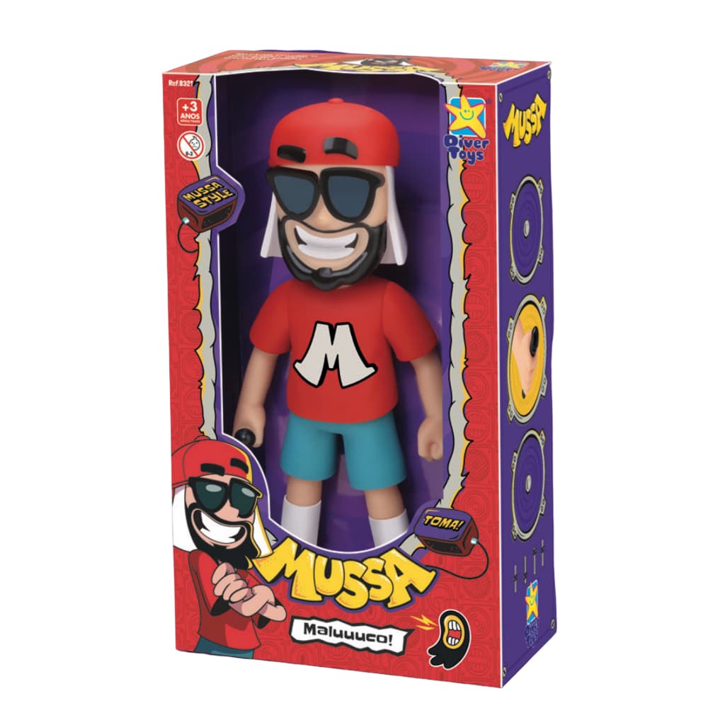 Boneco do Mussa Mussoumano articulado todo em vinil - Divertoys