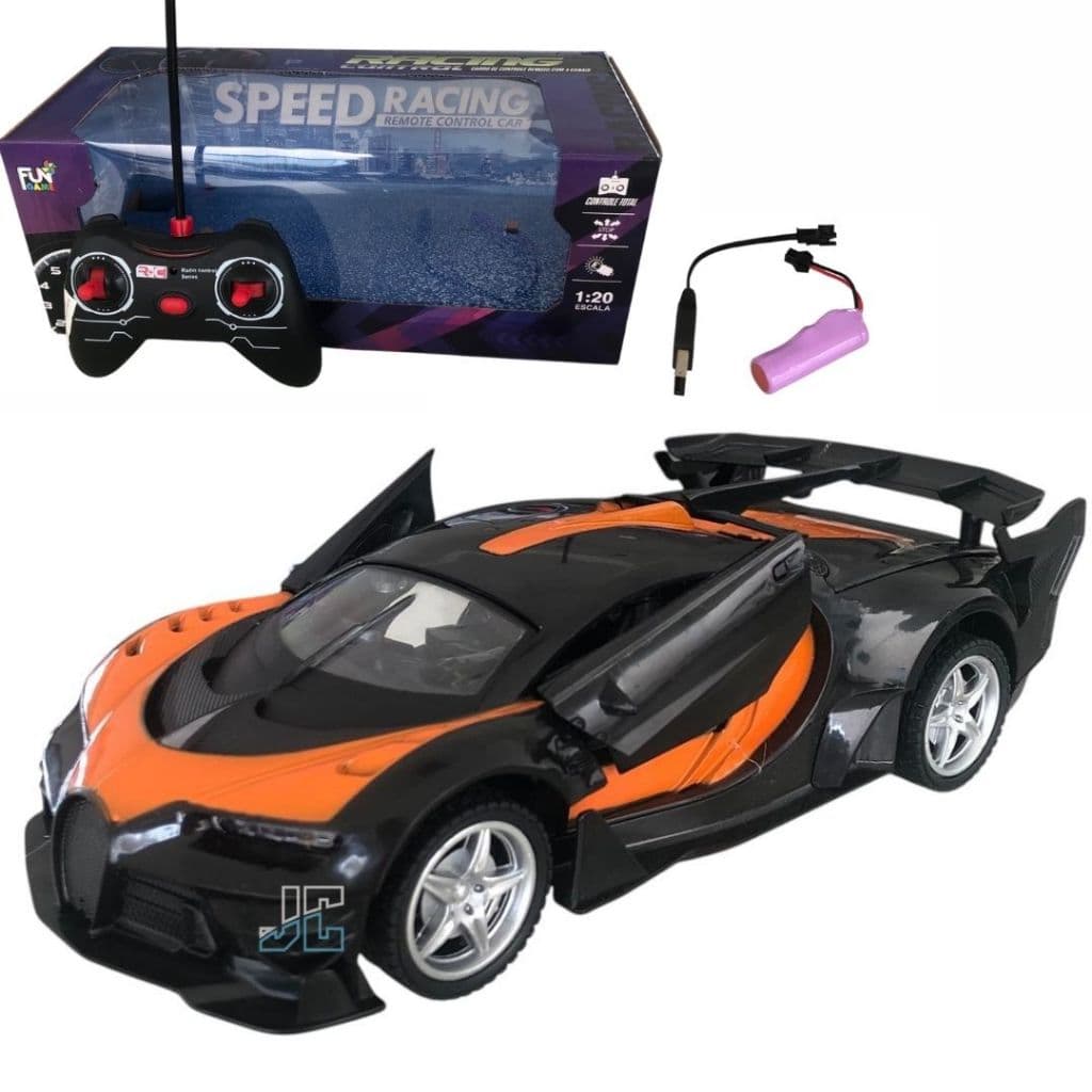 Carrinho Controle Remoto Abre Portas Recarregavel Modelo Esportivo Asa Borboleta