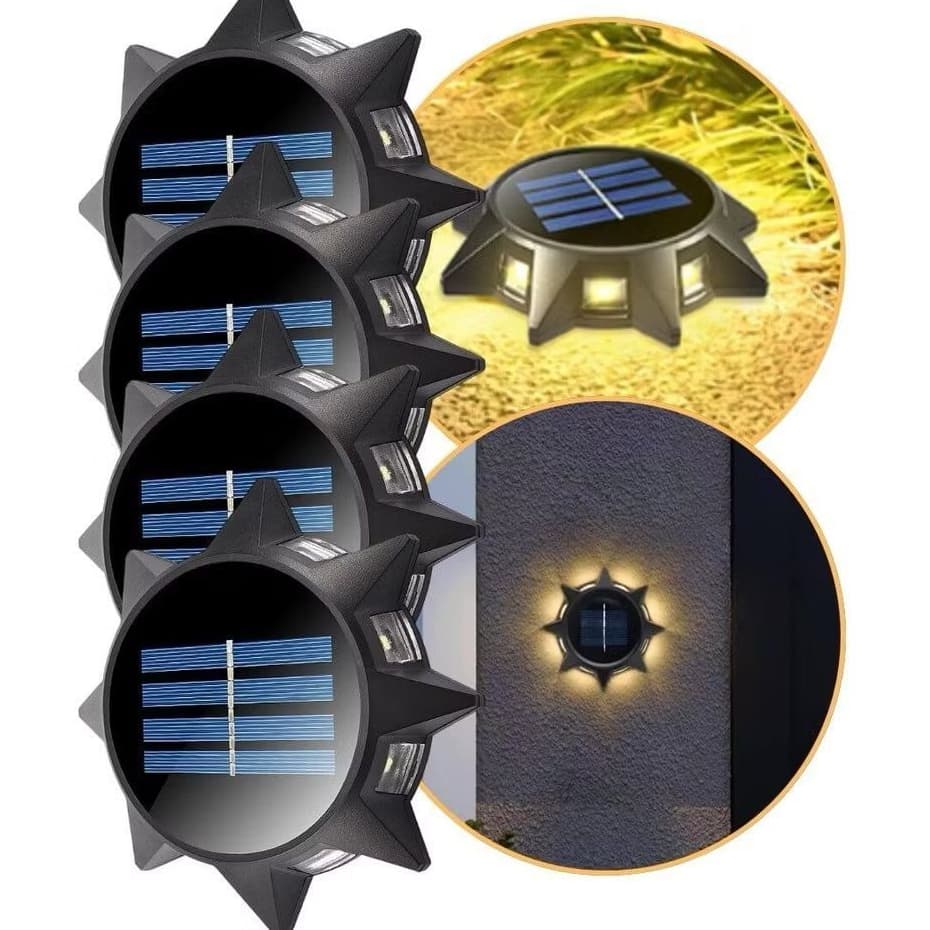 KIT Luminária Solar Led Jardim Lâmpada LED's Lights Liga automaticamente à noite TOP VIDA