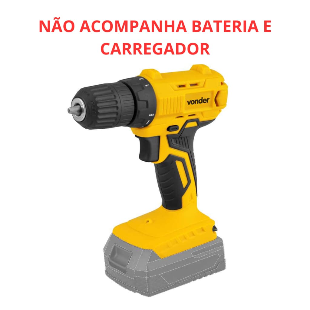 Parafusadeira Furadeira 3/8 Sem Bateria 18V IPFV1851 Vonder