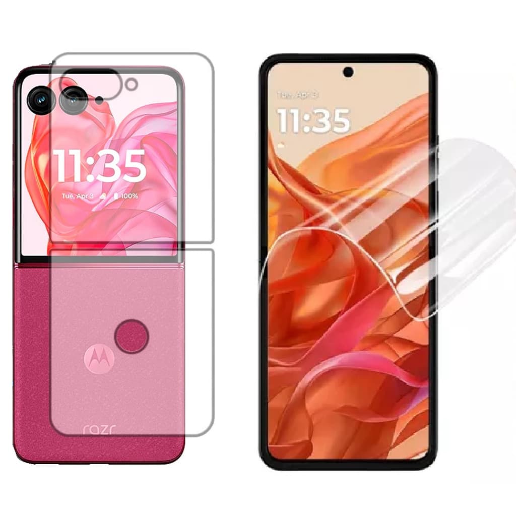 Película De Hydrogel Para Tela externa Interna Para Motorola Moto Razr 40 50 / Moto Razr 40 50 Ultra