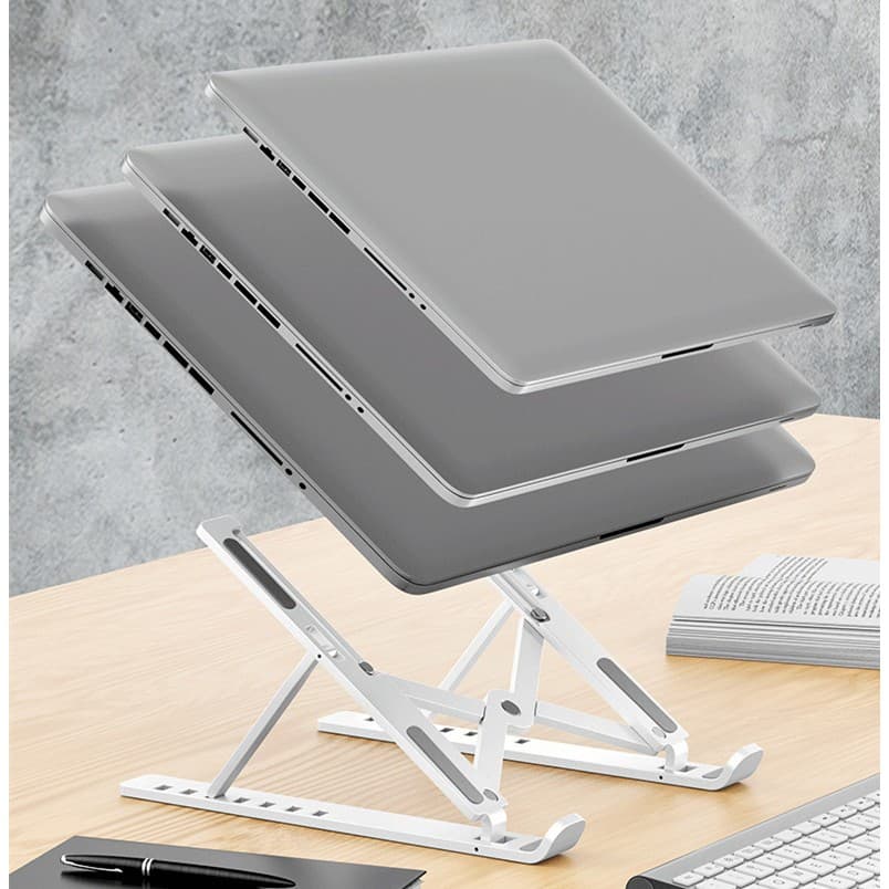 KIT 2 Suporte Apoio De Notebook Laptop Compacto Articulado Home Office / Suporte Notebook / Porta Notebook Preto