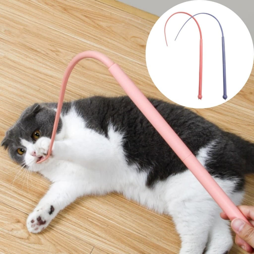 Brinquedo Varinha Interativa Longa De Silicone Simula Cauda De Rato Bastão Engraçado Provocação Para Gatos LR-0317
