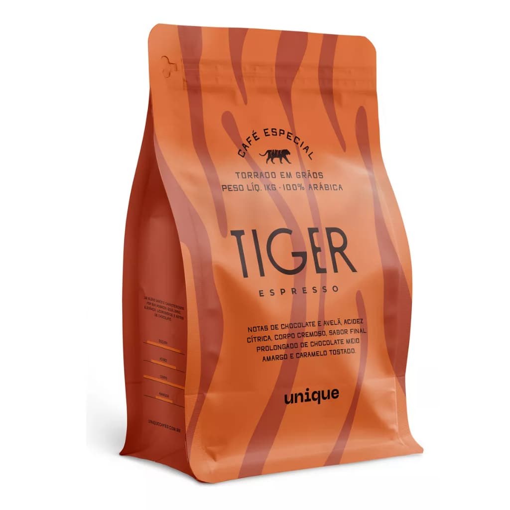 Unique Tiger Café Especial Espresso Em Grãos - 1KG