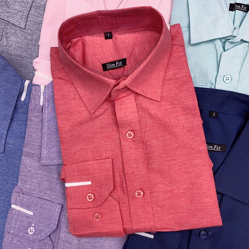 Camisa Social Masculina Manga Longa Slim Fit Casual Premium