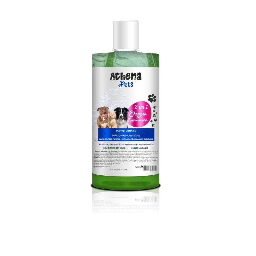 Shampoo Condicionador Pet Para Cachorros e Gatos 5000 Ml de Extrato de 7 Ervas >2 Em 1 Linha Pet Shop Profissional