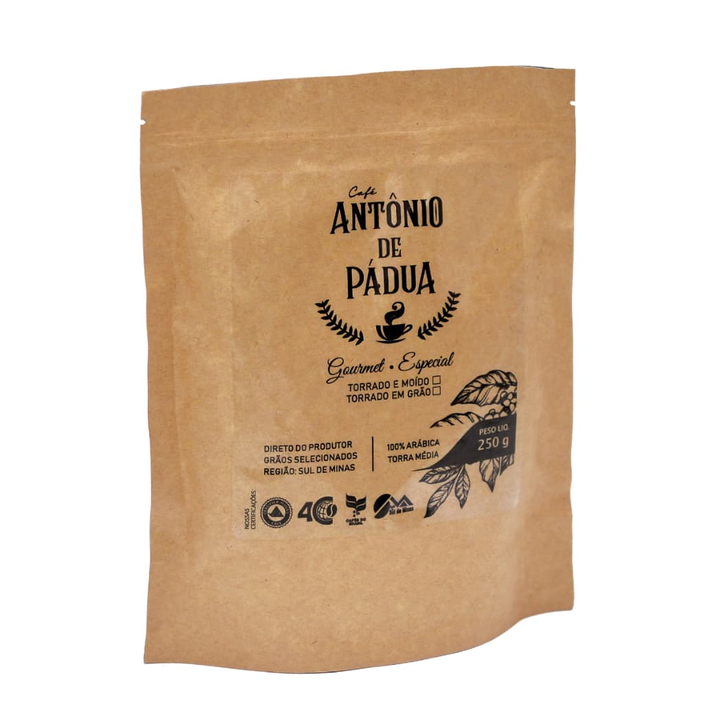 Café ESPECIAL 86 pontos- Torrado em GRÃOS 250g 100% Arábica - Café Antônio de Pádua