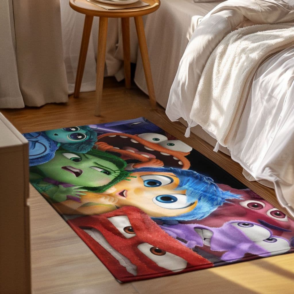 Tapete Decorativo Infantil Colorido 118x70cm Antiderrapante Sala, Quarto e Escritório