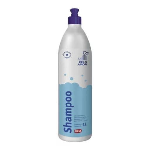 Shampoo Pelo Amor Ibasa 1 Litro Para Cães E Gatos Hidratados Fragrância Neutro