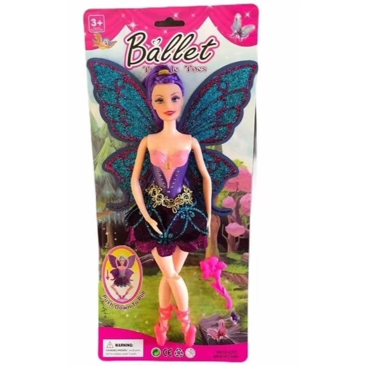 Boneca Brinquedo Fada Ballet Bailarina Articulada Linda presente Cor Sortida
